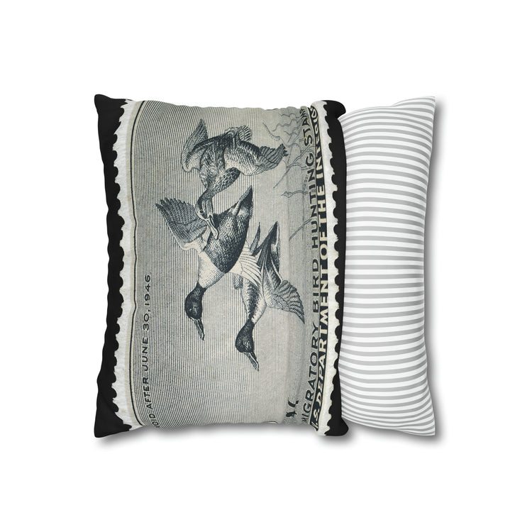 Official 1945-1946 Federal Duck Stamp - Zippered Pillow Cover