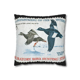 Official 1969-1970 Federal Duck Stamp - Zippered Pillow Cover