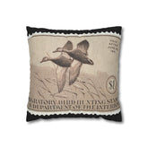 Official 1940-1941 Federal Duck Stamp - Zippered Pillow Cover