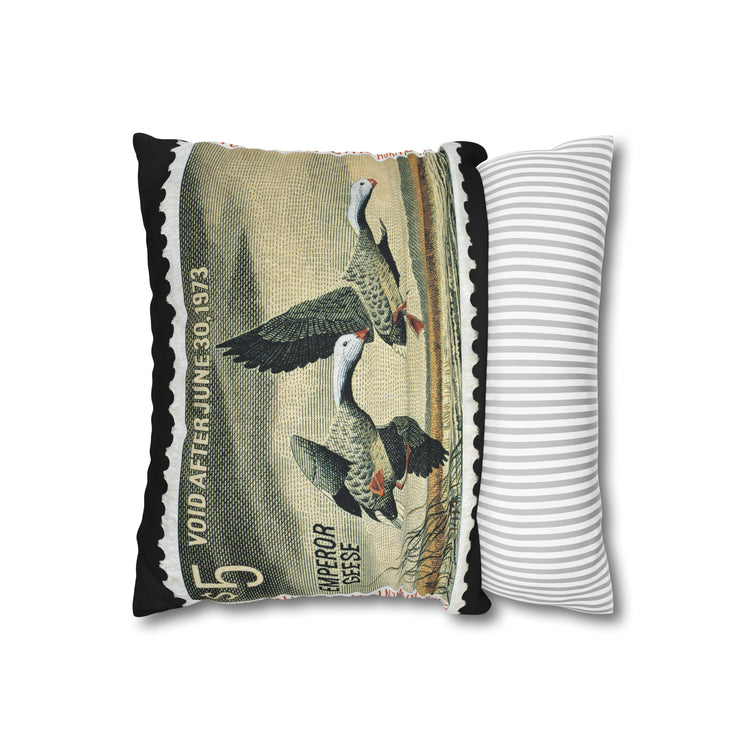 Official 1972-1973 Federal Duck Stamp - Zippered Pillow Cover