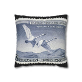 Official 1950-1951 Federal Duck Stamp - Zippered Pillow Cover