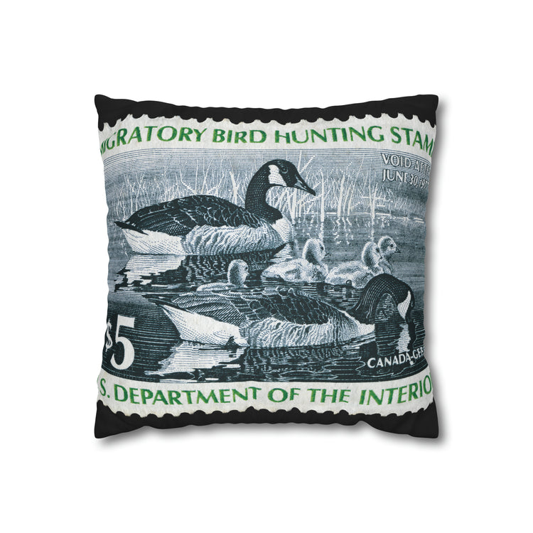 Official 1976-1977 Federal Duck Stamp - Zippered Pillow Cover