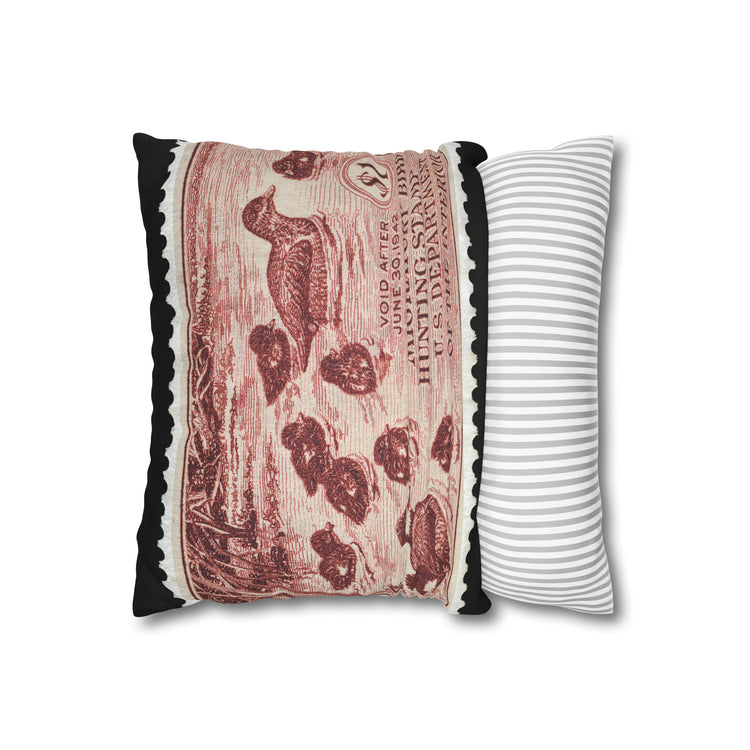 Official 1941-1942 Federal Duck Stamp - Zippered Pillow Cover