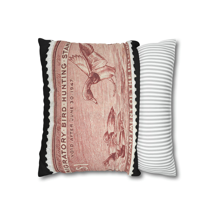 Official 1946-1947 Federal Duck Stamp - Zippered Pillow Cover
