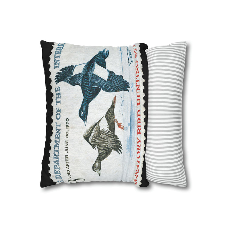 Official 1969-1970 Federal Duck Stamp - Zippered Pillow Cover