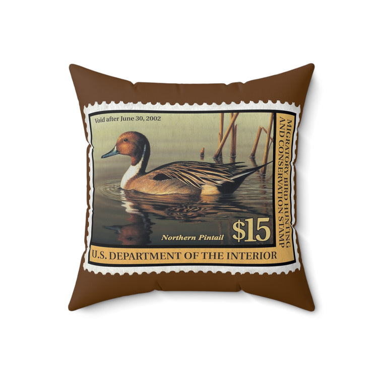 Official 2001-2002 Federal Duck Stamp - Brown Pillow