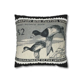 Official 1954-1955 Federal Duck Stamp - Zippered Pillow Cover