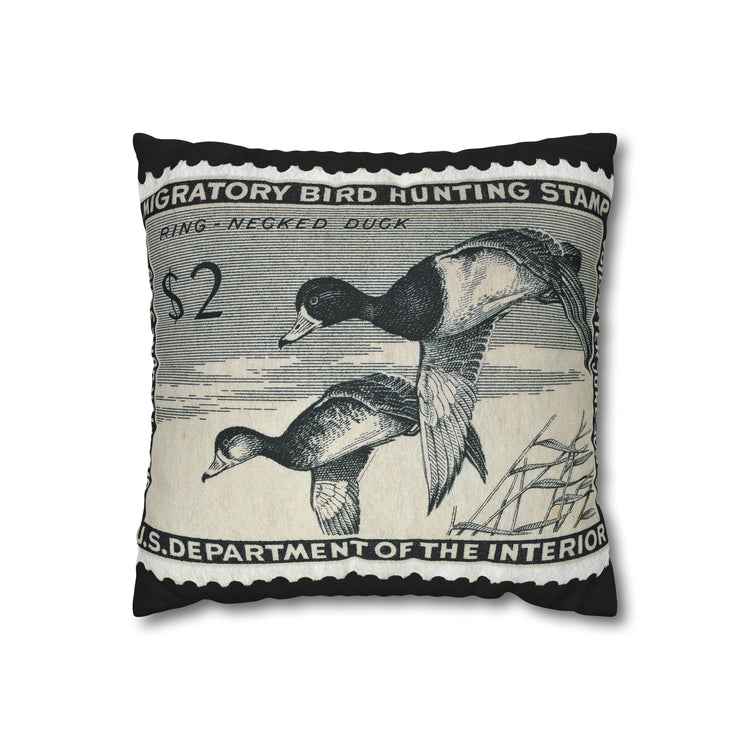 Official 1954-1955 Federal Duck Stamp - Zippered Pillow Cover