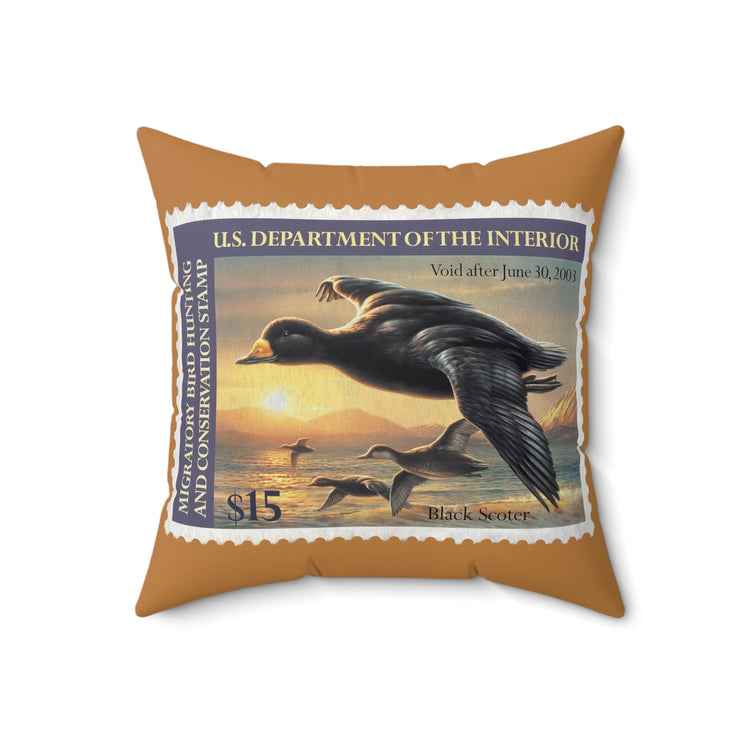 Official 2002-2003 Federal Duck Stamp - Light Brown Pillow
