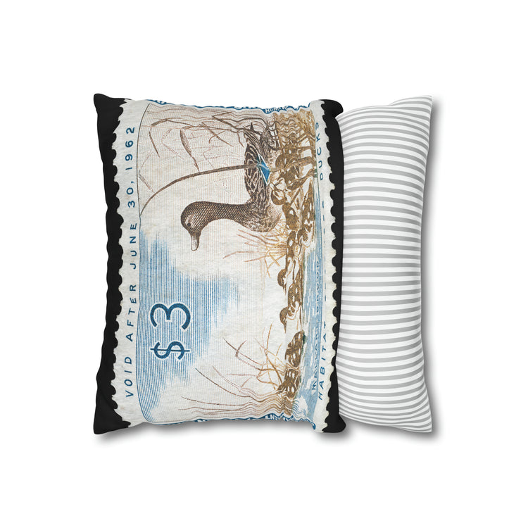 Official 1961-1962 Federal Duck Stamp - Zippered Pillow Cover
