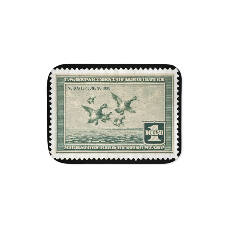 Official 1937-1938 Federal Duck Stamp - Sherpa Blanket