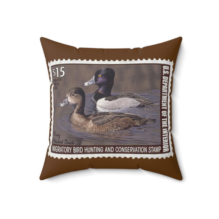 Official 2007-2008 Federal Duck Stamp - Brown Pillow