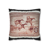 Official 1935-1936 Federal Duck Stamp - Zippered Pillow Cover