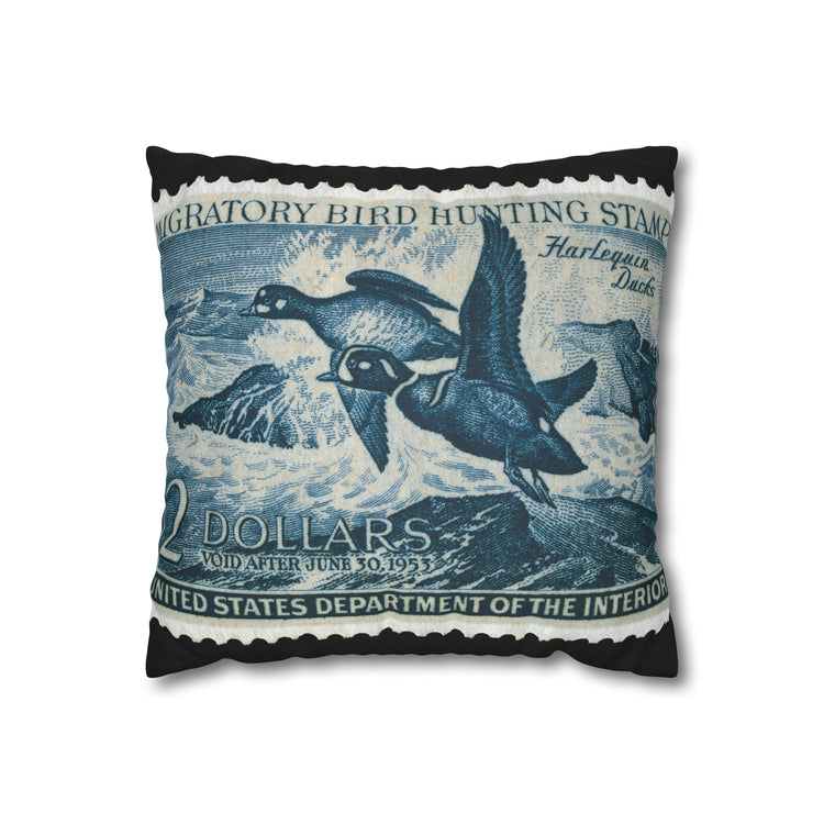 Official 1952-1953 Federal Duck Stamp - Zippered Pillow Cover