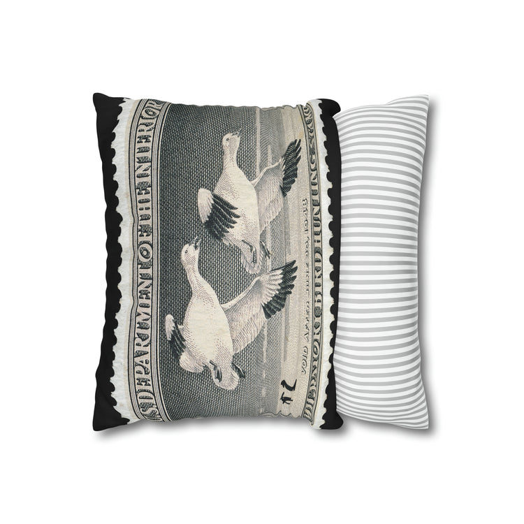 Official 1947-1948 Federal Duck Stamp - Zippered Pillow Cover