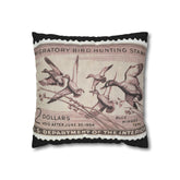 Official 1953-1954 Federal Duck Stamp - Zippered Pillow Cover