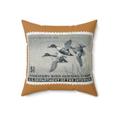 Official 1945-1946 Federal Duck Stamp - Light Brown Pillow
