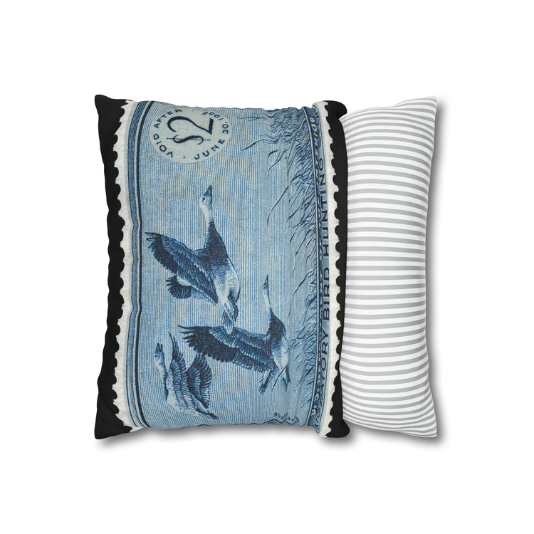 Official 1955-1956 Federal Duck Stamp - Zippered Pillow Cover