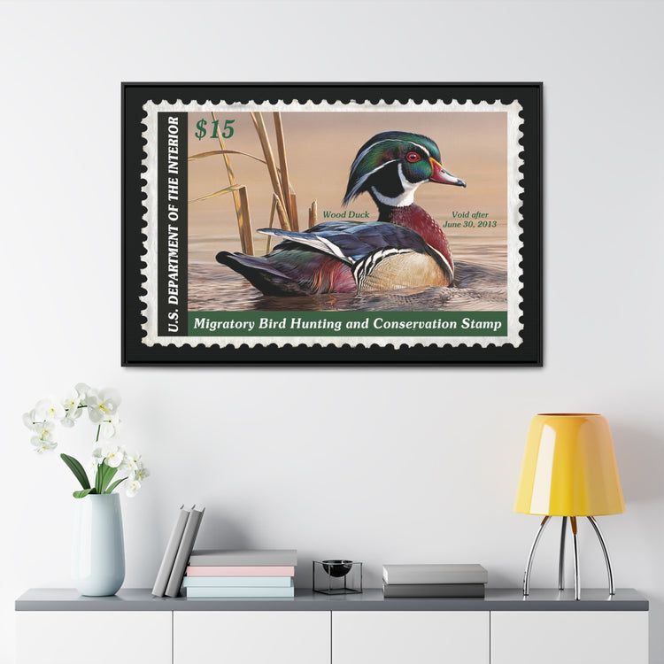 Official 2012 - 2013 Federal Duck Stamp - Framed Canvas Sign