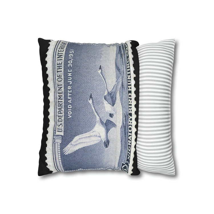 Official 1950-1951 Federal Duck Stamp - Zippered Pillow Cover