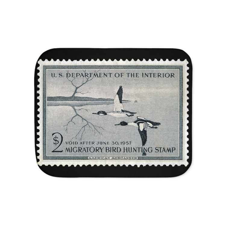 Official 1956-1957 Federal Duck Stamp - Sherpa Blanket