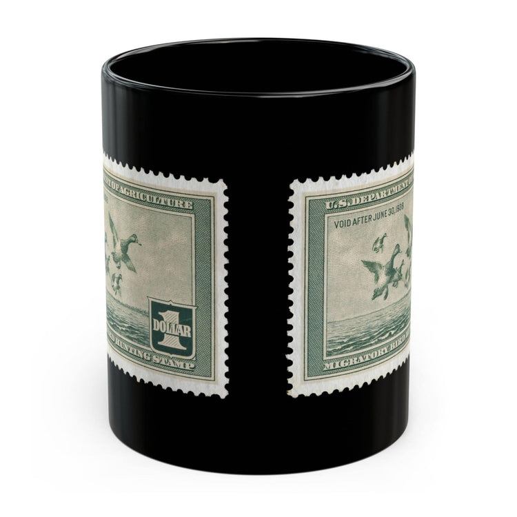 Official 1937-1938 Federal Duck Stamp - Black Mug