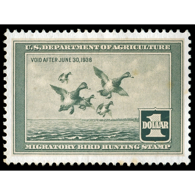 Official 1937 - 1938 Federal Duck Stamp-Metal Sign