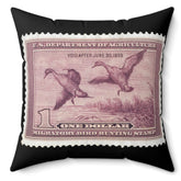Official 1938-1939 Federal Duck Stamp - Black Pillow