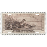 Official 1939 - 1940 Federal Duck Stamp - License Plate