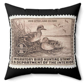Official 1939-1940 Federal Duck Stamp - Black Pillow
