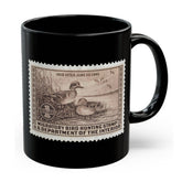 Official 1939-1940 Federal Duck Stamp - Black Mug