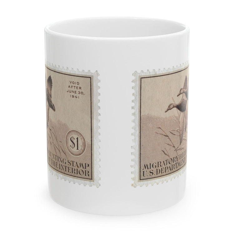 Official 1940-1941 Federal Duck Stamp - White Mug