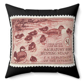 Official 1941-1942 Federal Duck Stamp - Black Pillow