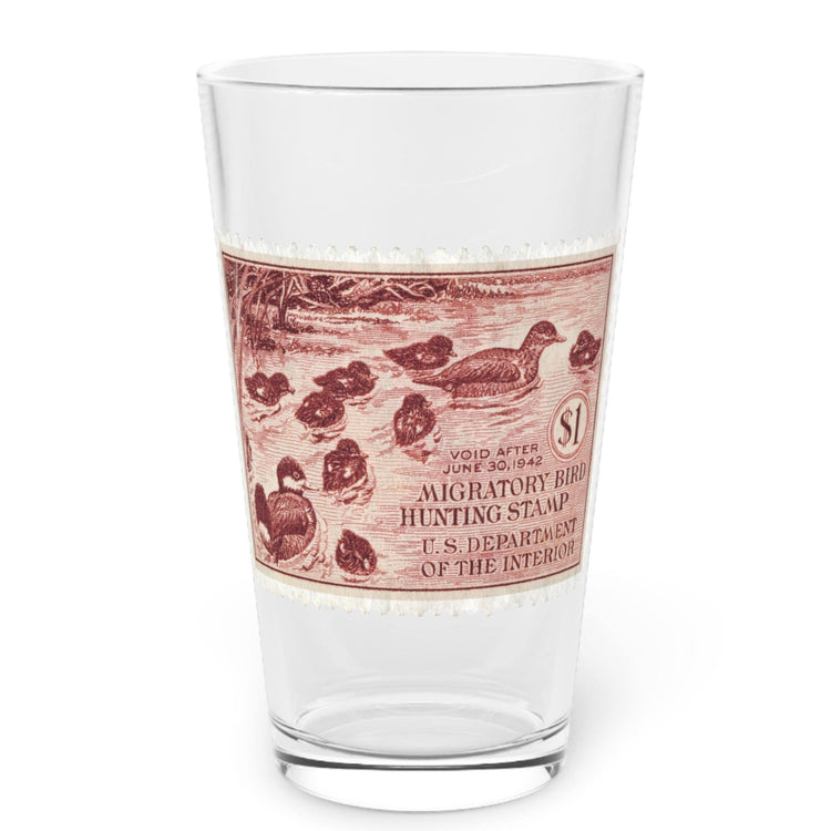 Official 1941-1942 Federal Duck Stamp - Pint Glass
