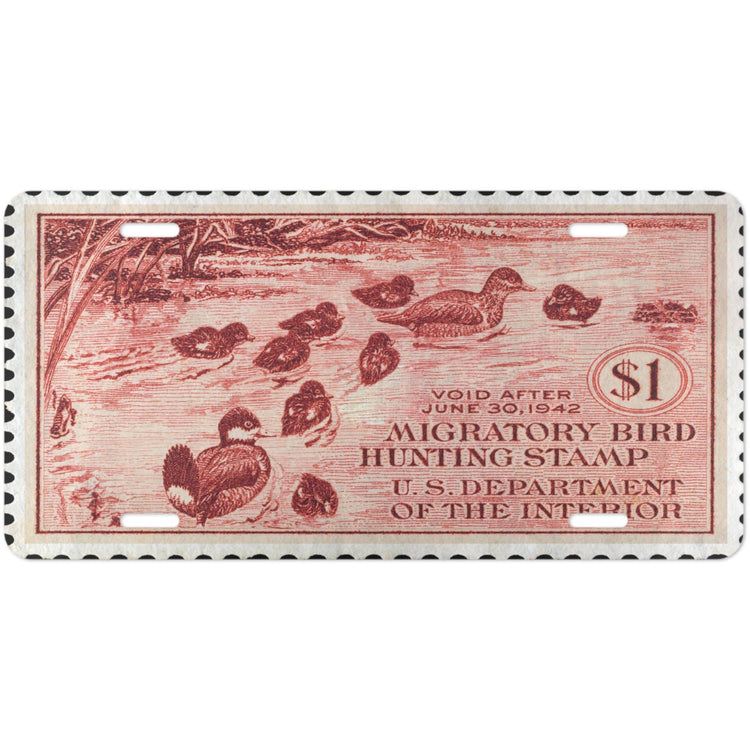 Official 1941-1942 Federal Duck Stamp - License Plate