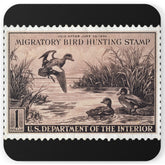Official 1942-1943 Federal Duck Stamp - Cork Back Coaster