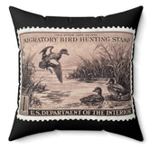 Official 1942-1943 Federal Duck Stamp - Black Pillow