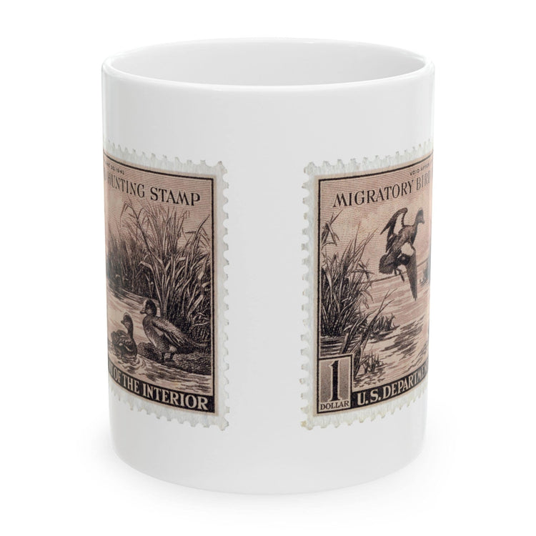 Official 1942-1943 Federal Duck Stamp - White Mug