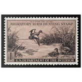 Official 1942 - 1943 Federal Duck Stamp - Canvas Sign