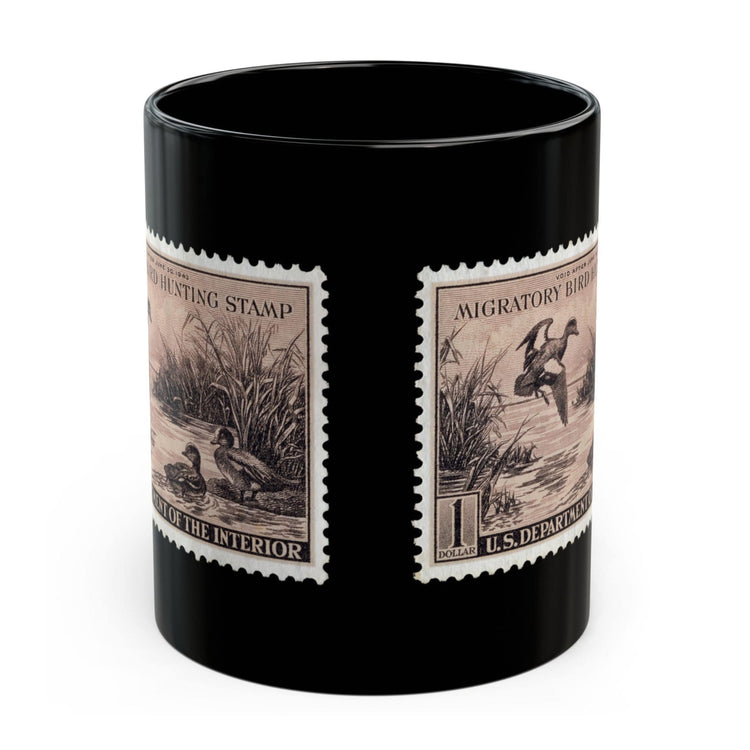 Official 1942-1943 Federal Duck Stamp - Black Mug