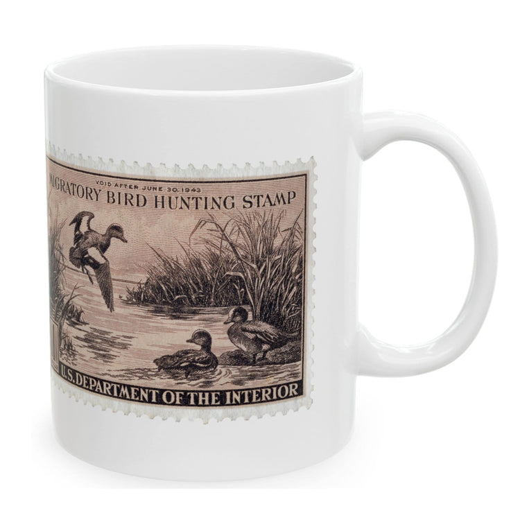 Official 1942-1943 Federal Duck Stamp - White Mug
