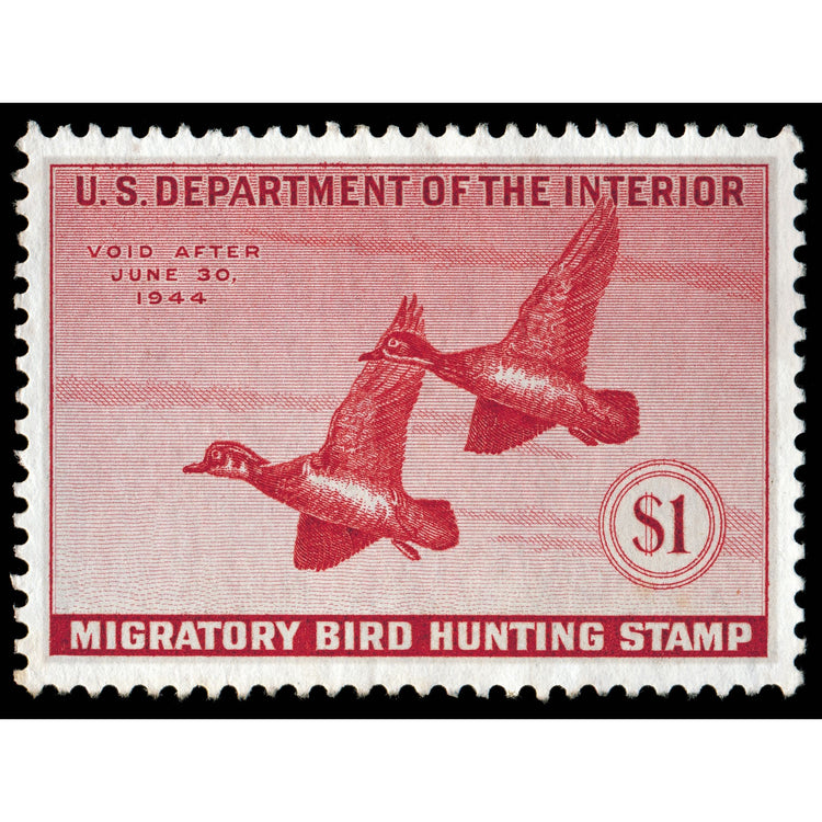 Official 1943 - 1944 Federal Duck Stamp-Metal Sign
