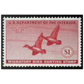 Official 1943 - 1944 Federal Duck Stamp - Canvas Sign