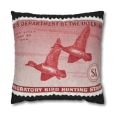 Official 1943-1944 Federal Duck Stamp - Zippered Pillow Cover