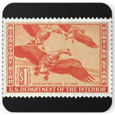 Official 1944-1945 Federal Duck Stamp - Cork Back Coaster