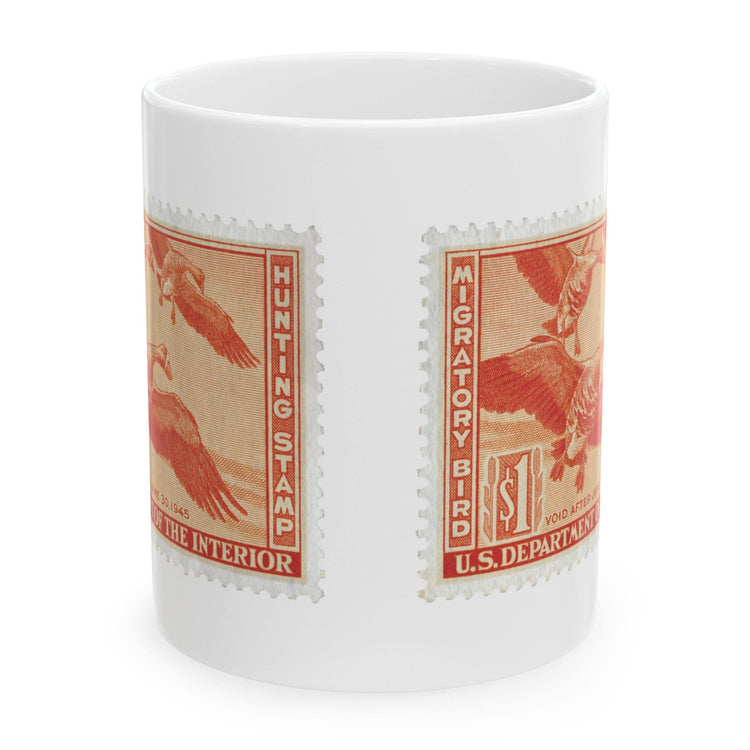 Official 1944-1945 Federal Duck Stamp - White Mug