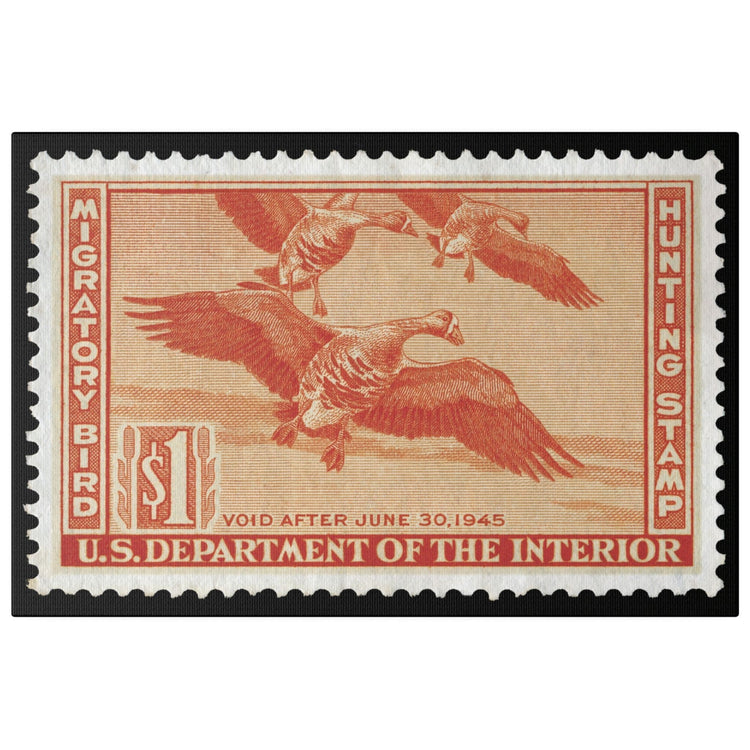 Official 1944 - 1945 Federal Duck Stamp - Canvas Sign