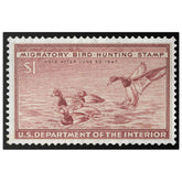 Official 1946 - 1947 Federal Duck Stamp - Canvas Sign