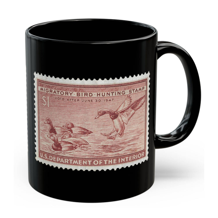 Official 1946-1947 Federal Duck Stamp - Black Mug