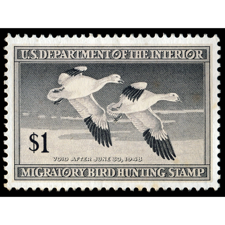 Official 1947 - 1948 Federal Duck Stamp - Metal Sign